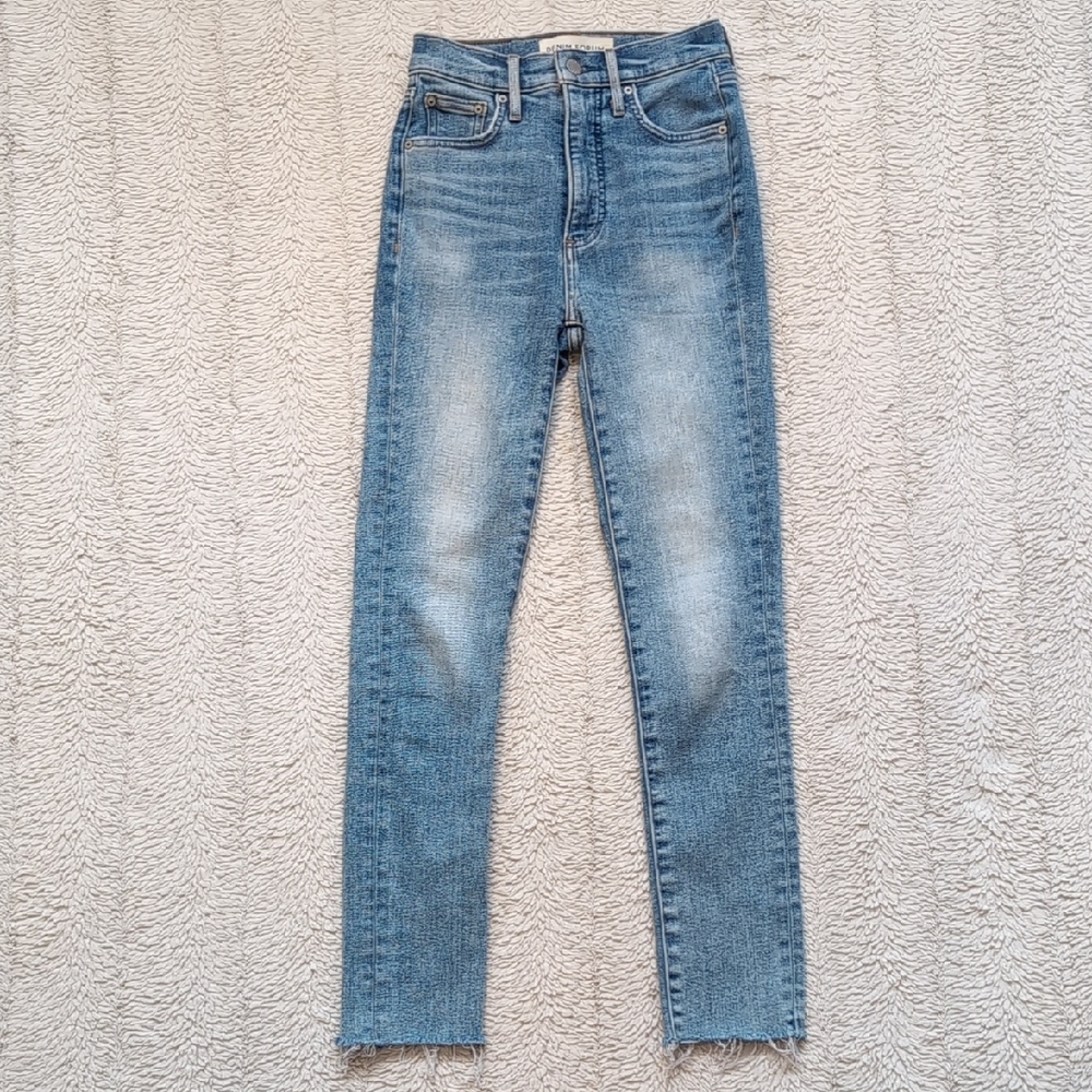 Denim Forum Lola High Rise Skinny Crop Light Wash Jeans Women's 23